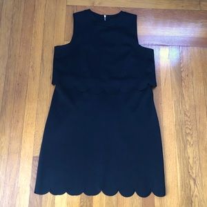 Eloquii Little Black Dress with Scalloped Edge